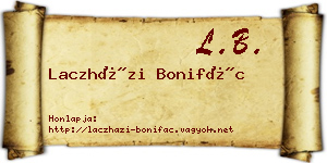 Laczházi Bonifác névjegykártya